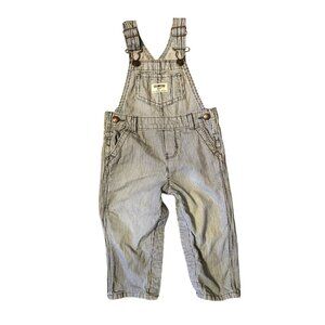 Oshkosh Vestbak Hickory Stripe Overalls 12 Months